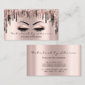 メイクアップアーティストハートラッシュグリッタードリップバラブローズ 名刺 (正面/裏面)