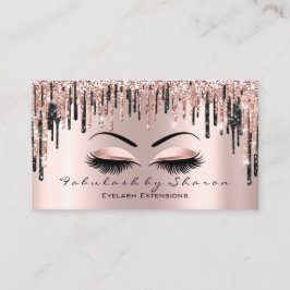 メイクアップアーティストハートラッシュグリッタードリップバラブローズ 名刺