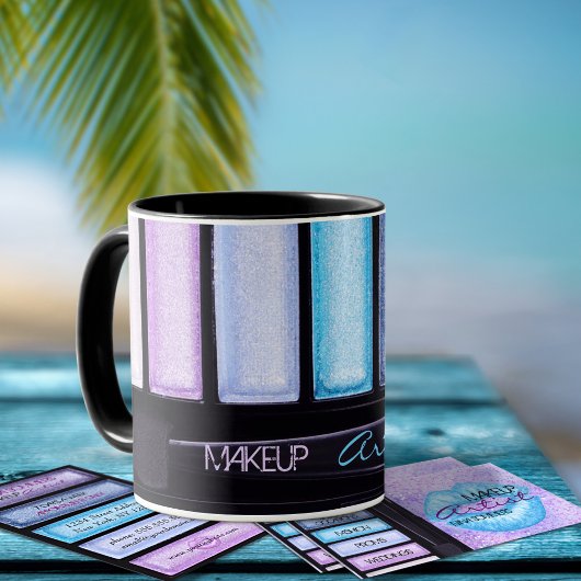 メイクアップアーティストバイオレットブルーアイシャドウ マグカップ