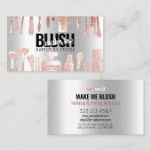 メイクアップアーティストバラグリッター+メタリックプラチナムアイス 名刺 (正面/裏面)