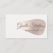 メイクアップアーティストバラゴールドフォイル赤面美しい 名刺 (正面)