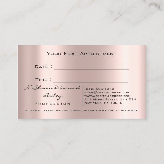 メイクアップアーティストバラスパークリップワックスグリーンアイズ 予約カード (裏面)