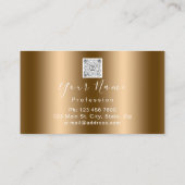 メイクアップアーティストバラハニーリップロゴQRコード 名刺 (裏面)