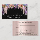 メイクアップアーティストバラパープルドリップスアポイントメントカード 予約カード (正面/裏面)