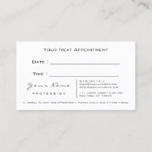 メイクアップアーティストバラホワイトVIPワックスアポイントメントカード 予約カード (裏面)