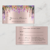 メイクアップアーティストバラユニコーンワックスアポイントメントカード 予約カード (正面/裏面)