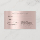 メイクアップアーティストバラユニコーンワックスアポイントメントカード 予約カード (裏面)