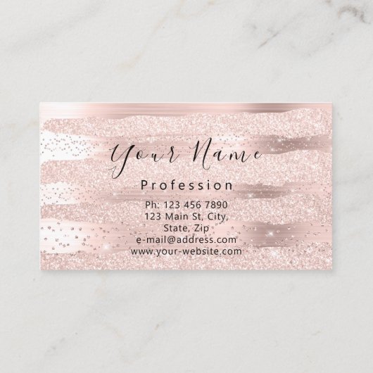 メイクアップアーティストバラ美容師まつ毛VIP 名刺 (裏面)