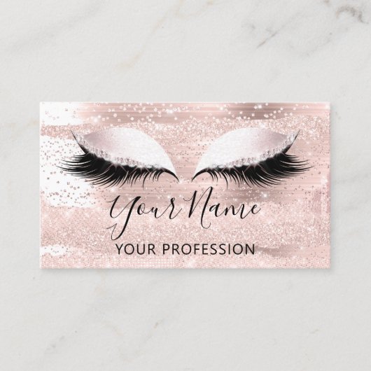 メイクアップアーティストバラ美容師まつ毛VIP 名刺 (正面)