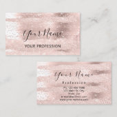 メイクアップアーティストバラ美容師紙吹雪ストローク 名刺 (正面/裏面)