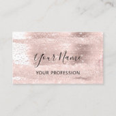 メイクアップアーティストバラ美容師紙吹雪ストローク 名刺 (正面)