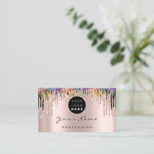 メイクアップアーティストバラ自筆証書アポイントメントロゴ 予約カード (スタンド正面)