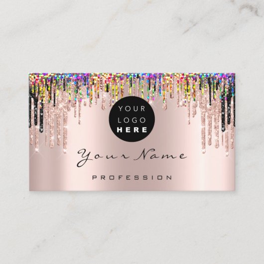 メイクアップアーティストバラ自筆証書アポイントメントロゴ 予約カード (正面)