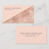 メイクアップアーティストバラ金ゴールドきらめく エレガント 名刺 (正面/裏面)