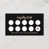 メイクアップアーティストバラ金ゴールドまつげ滴下ロイヤリティ ロイヤリティカード (裏面)