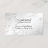 メイクアップアーティストバラ金ゴールドエレガントリップマーブルサロン 名刺 (裏面)