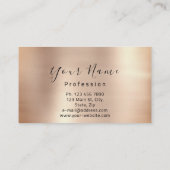 メイクアップアーティストバラ金ゴールドキスリップグリッター 名刺 (裏面)