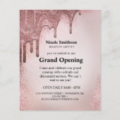 メイクアップアーティストバラ金ゴールドグリッターグラムグランドオープニング チラシ (正面)