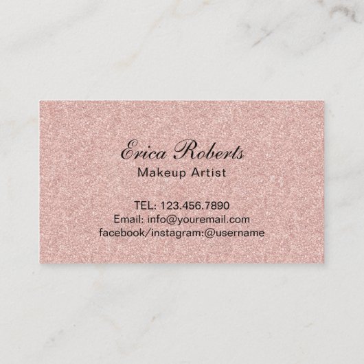 メイクアップアーティストバラ金ゴールドグリッターリップサロンロイヤリティ ロイヤリティカード (裏面)