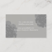 メイクアップアーティストバラ金ゴールドグリッターリップブラックフローラ 名刺 (裏面)