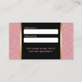 メイクアップアーティストバラ金ゴールドグリッター唇の紹介 紹介カード (裏面)