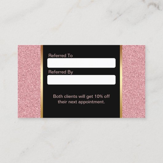 メイクアップアーティストバラ金ゴールドグリッター唇の紹介 紹介カード (裏面)