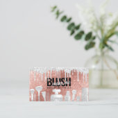 メイクアップアーティストバラ金ゴールドグリッター+プラチナードリップ 名刺 (スタンド正面)