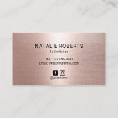 メイクアップアーティストバラ金ゴールドドライブ美しいサロンロイヤリティ ロイヤリティカード (裏面)