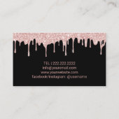 メイクアップアーティストバラ金ゴールドドリップスブラッシュ&ブローズサロン 名刺 (裏面)