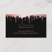 メイクアップアーティストバラ金ゴールドドリップスブラッシュ&ブローズブラック 名刺 (裏面)