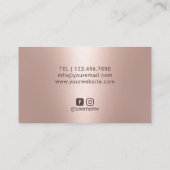 メイクアップアーティストバラ金ゴールドドリップメタル 名刺 (裏面)