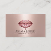 メイクアップアーティストバラ金ゴールドドリップメタル 名刺 (正面)