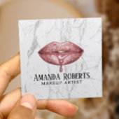 メイクアップアーティストバラ金ゴールドドリップリップマーブル スクエア名刺