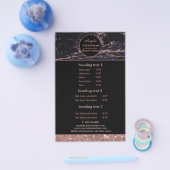 メイクアップアーティストバラ金ゴールドマーブルフライヤー チラシ (シングル)