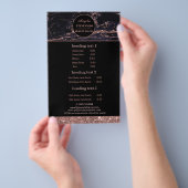 メイクアップアーティストバラ金ゴールドマーブルフライヤー チラシ (ハンドル)