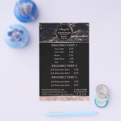 メイクアップアーティストバラ金ゴールドマーブルフライヤー チラシ (シングル)