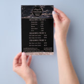 メイクアップアーティストバラ金ゴールドマーブルフライヤー チラシ (ハンドル)