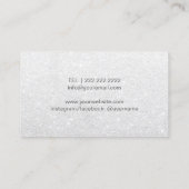 メイクアップアーティストバラ金ゴールドリップエレガントホワイトグリッター 名刺 (裏面)