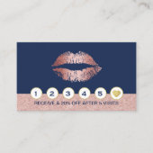 メイクアップアーティストバラ金ゴールドリップネイビーブルーロイヤリティ ロイヤリティカード (正面)