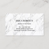 メイクアップアーティストバラ金ゴールドリップモダンマーブルロイヤリティ ロイヤリティカード (裏面)