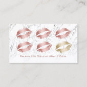 メイクアップアーティストバラ金ゴールドリップモダンマーブルロイヤリティ ロイヤリティカード (正面)