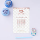 メイクアップアーティストバラ金ゴールドリップモダン美しいサロン チラシ (シングル)