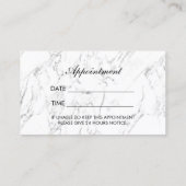 メイクアップアーティストバラ金ゴールドリップ大理石 予約カード (裏面)