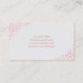 メイクアップアーティストバラ金ゴールドリップ紙吹雪美しいサロン 名刺 (裏面)