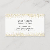 メイクアップアーティストバラ金ゴールドリップ金ゴールド紙吹雪ロイヤリティ ロイヤリティカード (裏面)