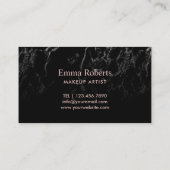 メイクアップアーティストバラ金ゴールドリップ&金ゴールド蝶 名刺 (裏面)