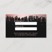 メイクアップアーティストバラ金ゴールド唇から参照を滴下 紹介カード (裏面)