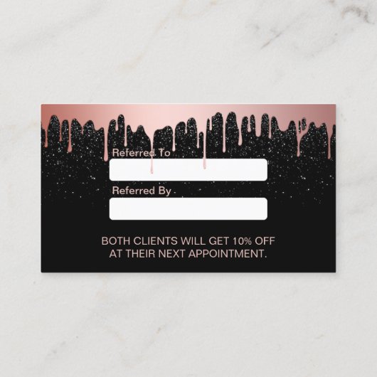 メイクアップアーティストバラ金ゴールド唇から参照を滴下 紹介カード (裏面)