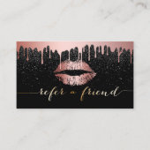 メイクアップアーティストバラ金ゴールド唇から参照を滴下 紹介カード (正面)