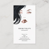 メイクアップアーティストバラ金ゴールド唇まぶし目トレンディー 名刺 (裏面)